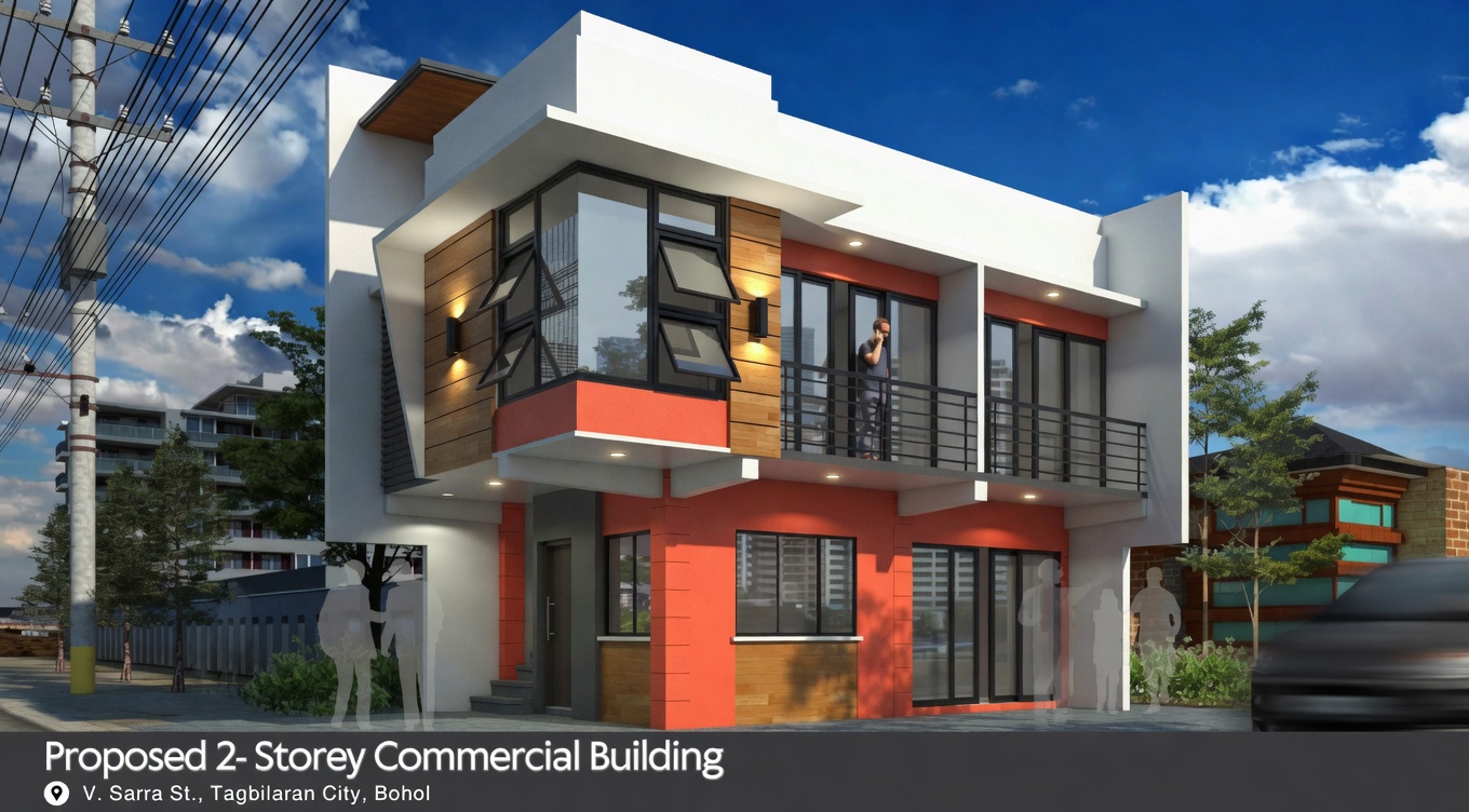 Two-storey commercial building concept